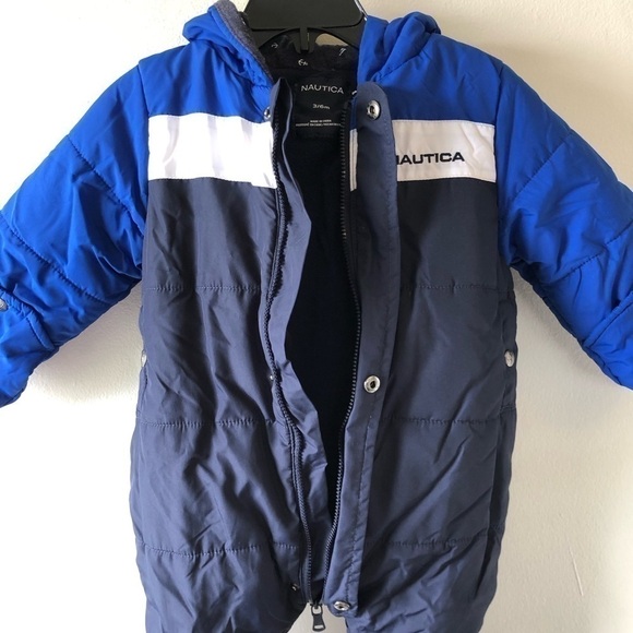 Náutica Blue Baby Snowsuit Jumpsuit 3-6 M - Picture 5 of 11